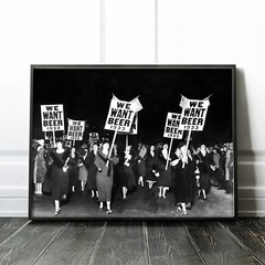 Women Want Beer Protest – Prohibition 1920s Funny Bar Wall Art Poster Print