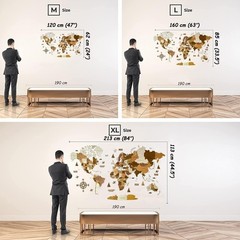 Handcrafted Birch Plywood World Map – Home Office Decor