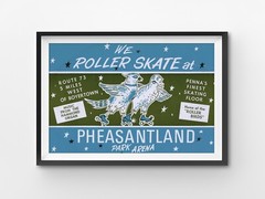 Vintage Pheasantland Roller Skating POSTER! (up to 24″ x 36″) – Skate – Rink