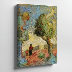 Vibrant Impressionist Canvas Wall Art Featuring Trees And Figures In Color Home