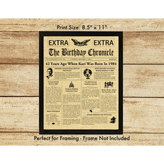 Birthday Gift for Woman 42nd Birthday Gift for Men Born in 1984 Personalized