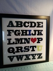 RE Room Essentials – «I Heart You» 12 x12 Framed Wall Art by Louise Carey