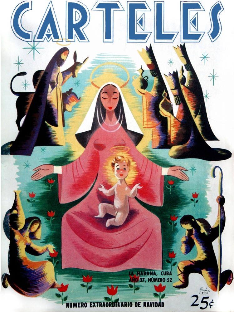 400941 Virgin Mary Baby Jesus Nativity Scene Church WALL PRINT POSTER US