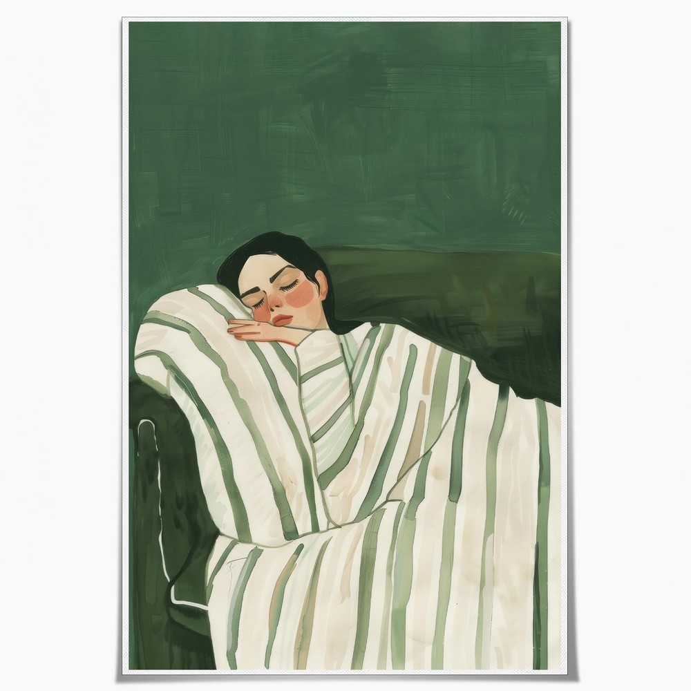 Abstract People Canvas Wall Art for Room Aesthetic Minimalist Print Sleeping …