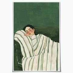 Abstract People Canvas Wall Art for Room Aesthetic Minimalist Print Sleeping …