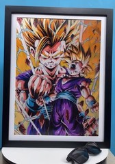 Goku,Vegeta,Gohan-3D Lenticular Effect-Anime Dragon Ball Z Poster,3 Images In 1
