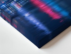 Wall Art Vibrant City Skyline At Night, Showcasing Canvas Print Canvas