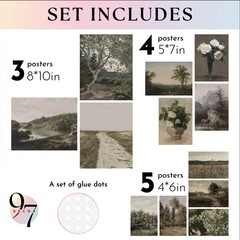 97 Decor French Country Wall Art Decor – Vintage Wall Art Prints, Cottagecore…