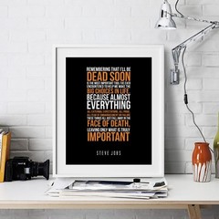 Steve Jobs Inspirational Wall Art Print Motivational Quote Poster Decor Gift him