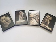 Set of 4 Art Statues Photos Wall Art Decor 4×6 in Framed