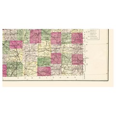 Historic State Map – Kansas – Everts 1887 – Vintage Wall Art