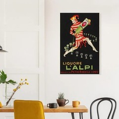 Vintage Liquore L’Alpi Italian Ad Poster Retro Art Nouveau Print 24×36 Unframed