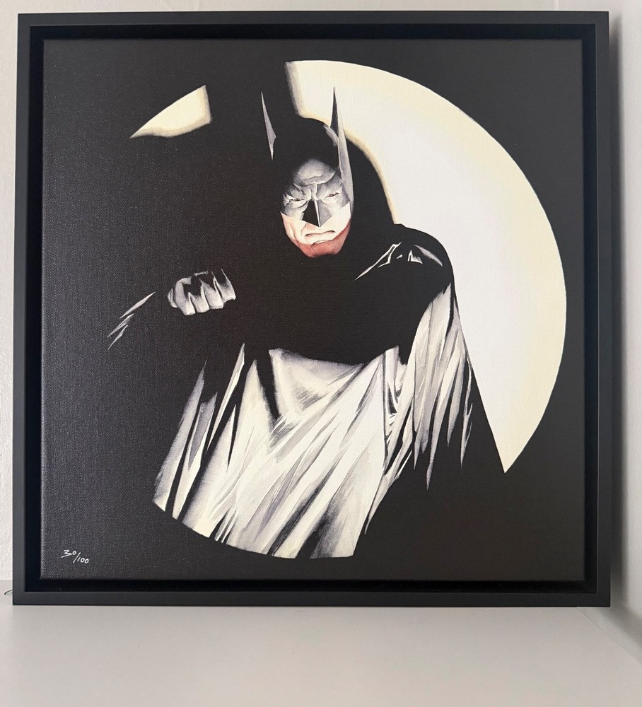 Sideshow Collectibles Batman Signal Portrait Alex Ross DC 15×15 Fine Art Canvas