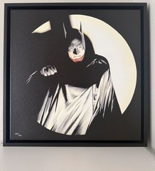Sideshow Collectibles Batman Signal Portrait Alex Ross DC 15×15 Fine Art Canvas