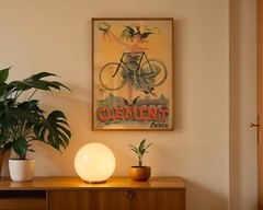 Cycles Clément PAL (France) Bicycle 1898 Retro Vintage Poster Print