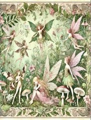 12×16 Vintage Style Elegant Dainty Forest Fairy Fairies Canvas Art Print New