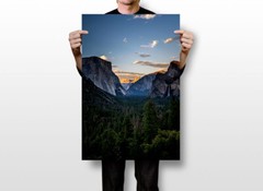 Yosemite Valley National Park In Evening Light Wall Home Decor – POSTER 20×30