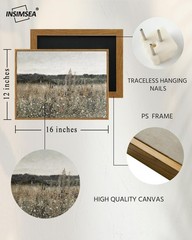 Framed Classical Wildflower Art – 12″x16″ Waterproof Canvas for Any Room