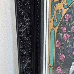 Sapna Shah «The Lovers» Skeleton Tarot Framed Wall Art Black Ornate Frame NEW