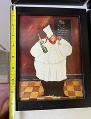 Jennifer Garant Fat Chef Set of 4 framed prints 9.5”