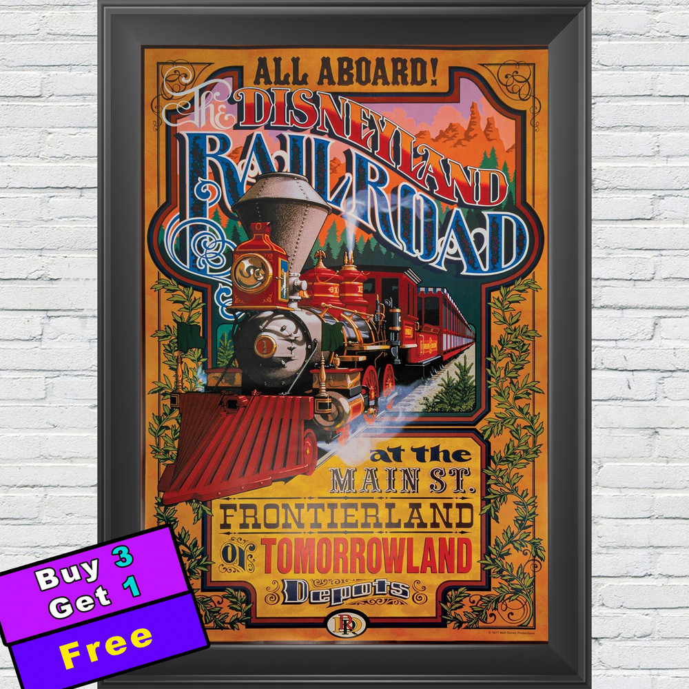 Disneyland Railroad Attraction Poster 12″x18″