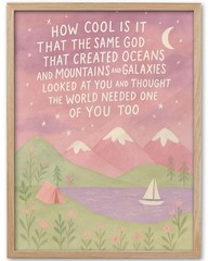 Natural OAK Wood Same God Creation Framed Wall Art,12x16in Inspirational Chri…