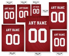 San Francisco 49ers Football Jersey Print – Personalized Any NAME & NUMBER
