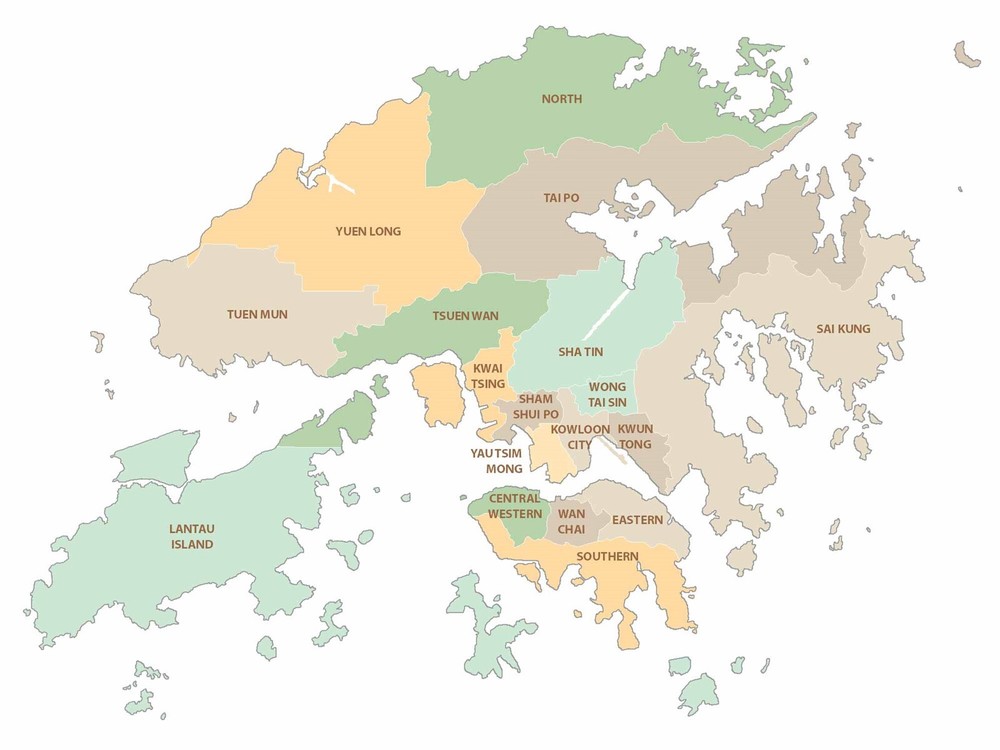Hong Kong Province Map GLOSSY POSTER PICTURE PHOTO PRINT BANNER 12600