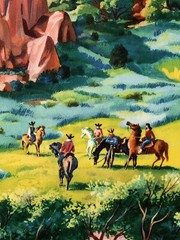 1950s Colorado Garden of the Gods Vintage Style Travel Poster – 20×30