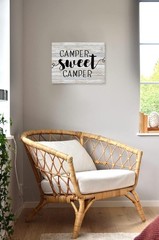 Elegant 14×11 Framed Waterproof Canvas – ‘Sweet Camper’ for Indoor Spaces