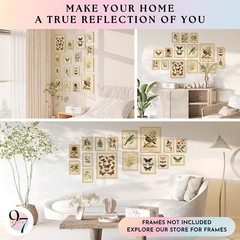 Large 11×14 Vintage Botanical Wall Art Decor Plant Posters For Room Aesthetic