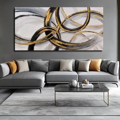 Living Room Decor for Wall Abstract Wall Art 30x60in Black and Gold Wall Art …