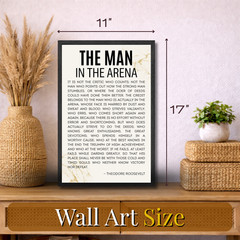 The Man in the Arena Motivational Unframed Poster 11×17 Print Office Home Decor