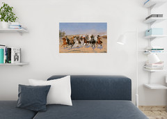 A Dash for the Timber Frederic Remington Painting Art Print Poster 36×24