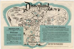 1955 Disneyland Map Brochure Poster 24×36 Art Print Waterproof Canvas