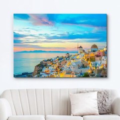 Wall26 Canvas Print Santorini Greece Landscape Wall Art Seaside Wall Decor