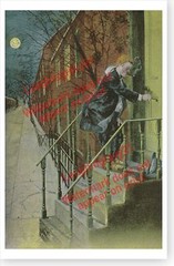 Funny Retro Moon Smiling On Morning Drunk Cant Find Keyhole Poster