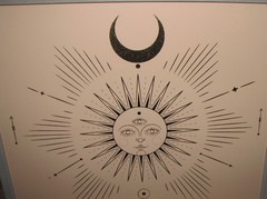 Celestial Wall Art Gold «Stages of Moonlight Activity» Orren Ellis Framed 17″