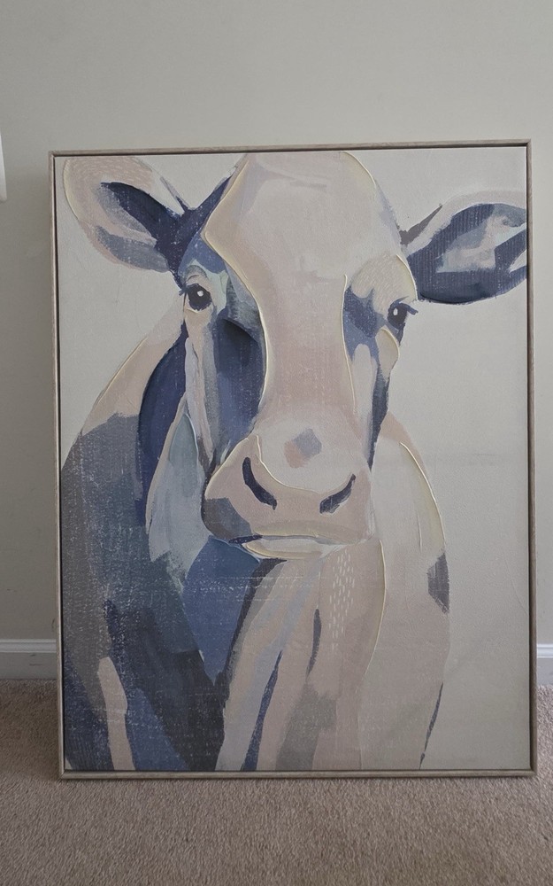 Epic Colorful Cow” Hereford Holstein” In Wood Wall Art Large 30×39”