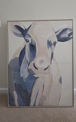 Epic Colorful Cow” Hereford Holstein” In Wood Wall Art Large 30×39”