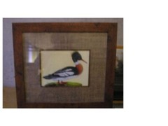 Duck Prints Merganser Male and Female 22×19 1/2 inches in wood frame Qty (2)