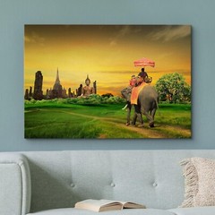 Wall26 Sunset Thai Countryside Thailand Canvas Print Wall Art