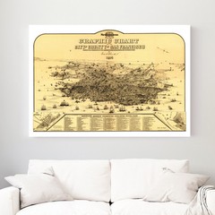 Old Map of San Francisco, CA 1875 – Vintage San Francisco Ca