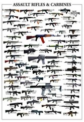 ASSAULT RIFLES & CARBINES GLOSSY POSTER PICTURE PHOTO guns weapons ak47 2010