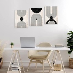 Elegant 3-Piece Bohemian Geometric Canvas Wall Art – Perfect for Living Spaces