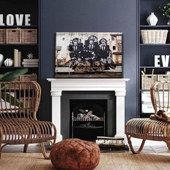 3 Wise Monkeys Graffiti Banksy Canvas Wall Art 12×16