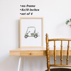 Boat Wades Golf Nursery Decor Unframed Wall Art Prints,Golf Flag Posters & Pr…
