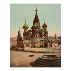 1890 Russia Church Print St Basil Cathedral Red Square Moscow Victorian