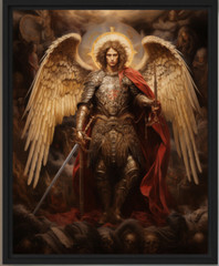 Archangel St. Michael Poster #1 Framing Optional Sacred Christian Satin Wall Art