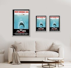 1975 Jaws German Version Classic Movie Poster 11×17 or 24×26 Inch Size